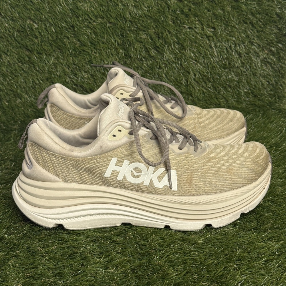 Hoka Gaviota 5 Womens Size 10.5 D Beige Shifting Sand Running Shoes 1127929